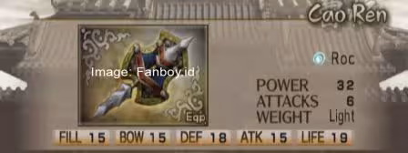senjata terkuat cao ren dw5