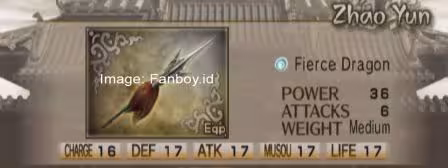 senjata terkuat zhao yun dw5