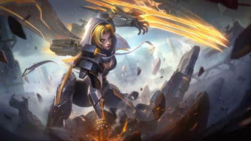 Wallpaper Natalia Mobile Legends Skin Warrioress Paragon