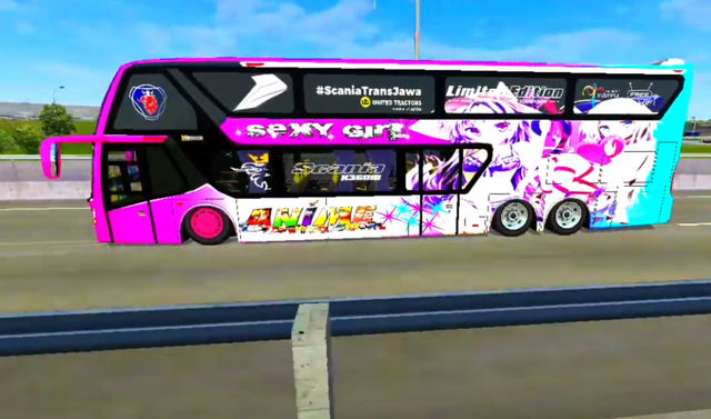 livery bussid double decker full stiker