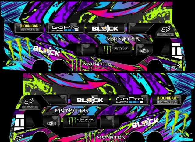 Livery Bussid Bimasena SDD Monster Energy