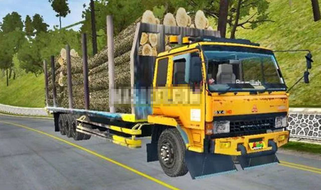 mod bussid truck hino tribal full muatan