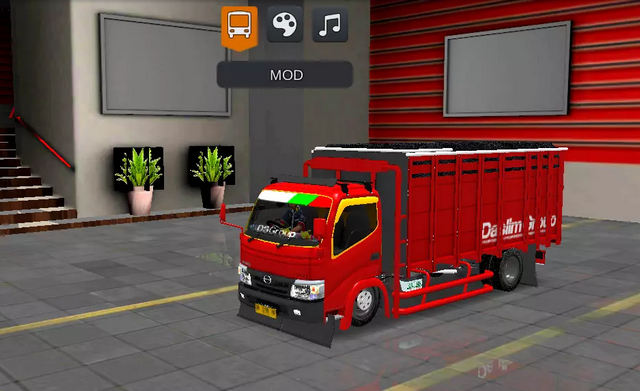 mod Bussid Truck Hino Dutro Muat Pasir