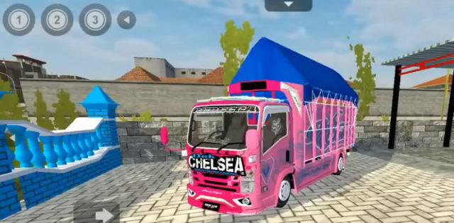 mod bussid truck canter cabe knalpot serigala