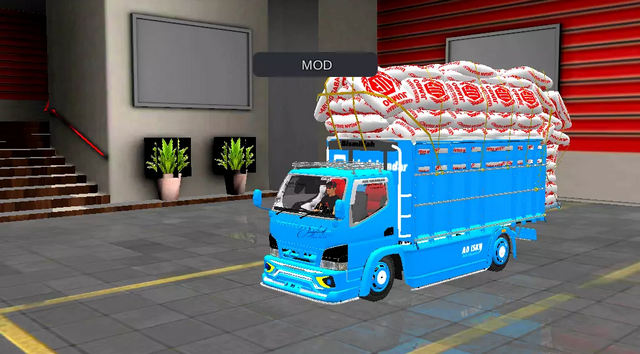 mod bussid truck canter muatan gayor
