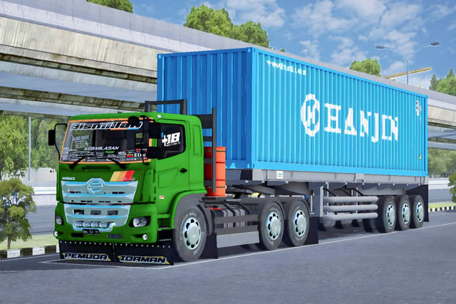 mod bussid truck fuso trailer