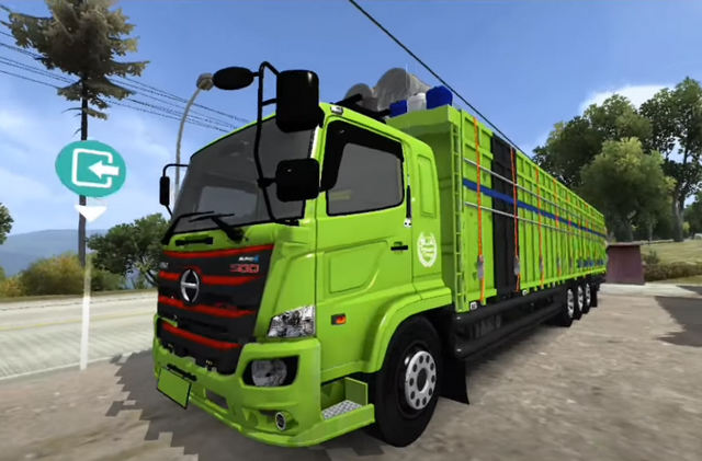 mod bussid truck fuso tribal full muatan