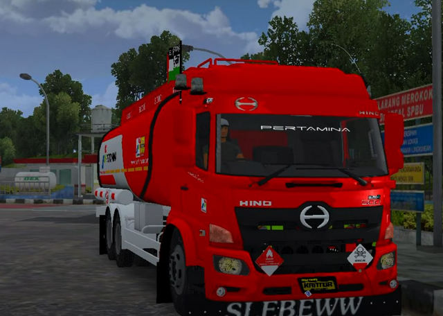 mod bussid truck hino 500 tangki pertamina