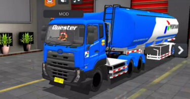 MOD Bussid Truck Tangki Tronton Pertamina Biru Terbaru