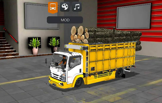 Mod Bussid Truck Isuzu Muatan Kayu
