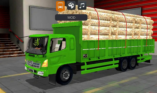 Mod Truk Hino Lohan Losbak Muatan Kayu