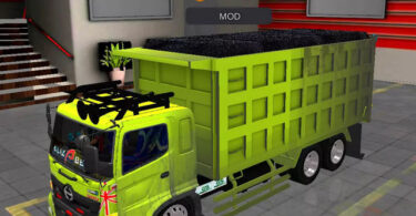 mod bussid truck hino 500 muatan pasir