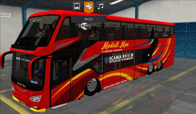 Mod Bus Double Decker Medali Mas SR2 Full Penumpang