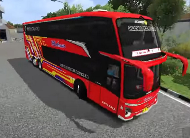 Mod Bussid Double Decker Full Strobo JB5 SDD SCANIA