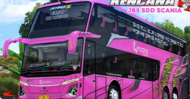 Mod Bus Jb5 Double Decker Kencana Pink