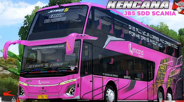 Mod Bus Jb5 Double Decker Kencana Pink